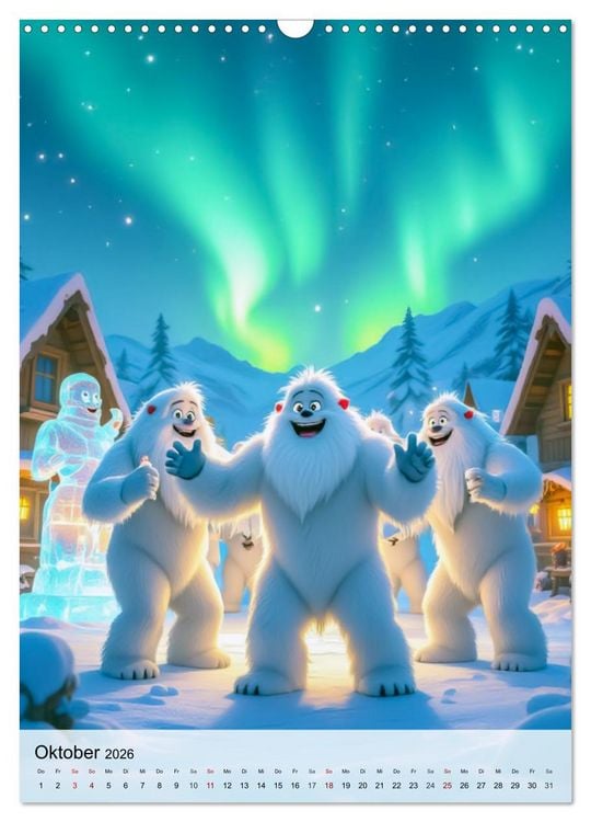 Produktbild: Das verborgene Dorf der Yetis (Wandkalender 2026 DIN A3 hoch), CALVENDO Monatskalender