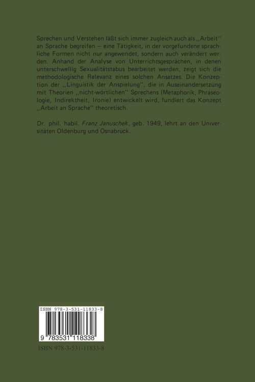 Produktbild: Arbeit an Sprache
