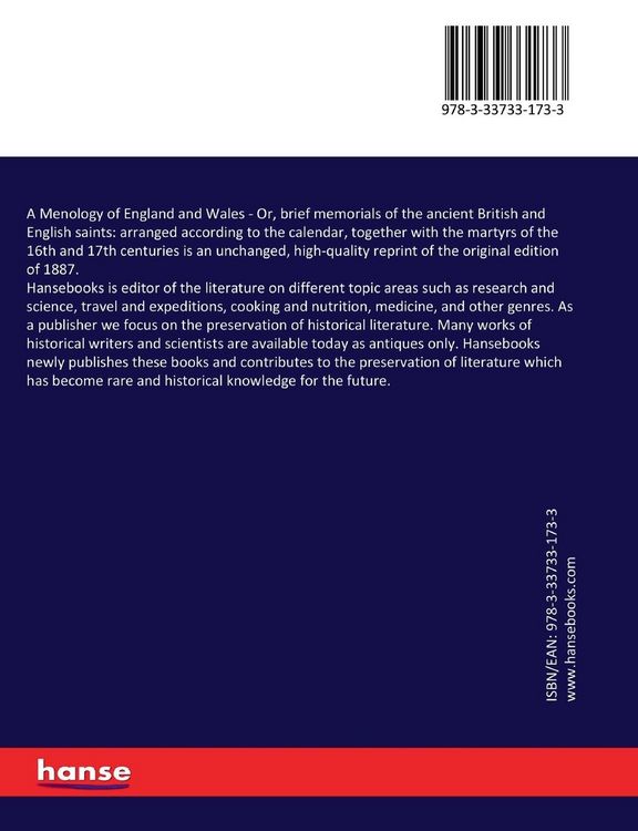 Produktbild: A Menology of England and Wales