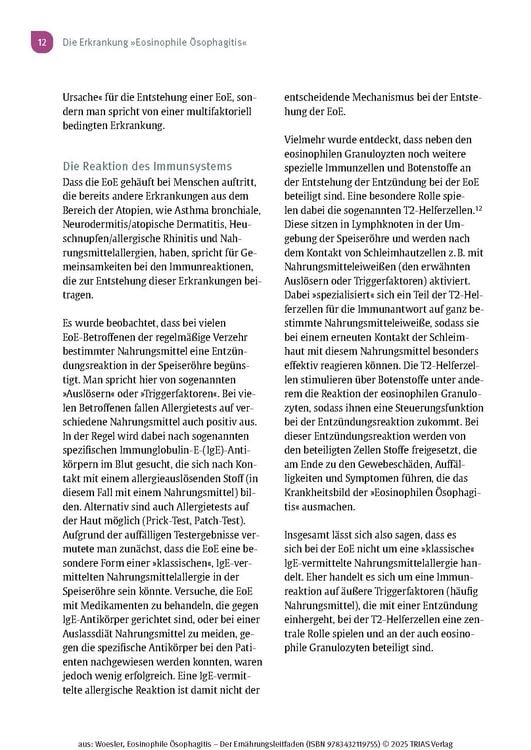 Produktbild: Eosinophile &Ouml;sophagitis - Der Ern&auml;hrungsleitfaden