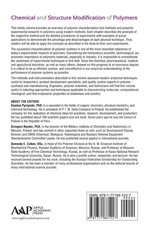 Produktbild: Chemical and Structure Modification of Polymers