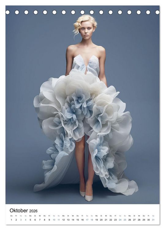 Produktbild: Floral Couture (Tischkalender 2026 DIN A5 hoch), CALVENDO Monatskalender