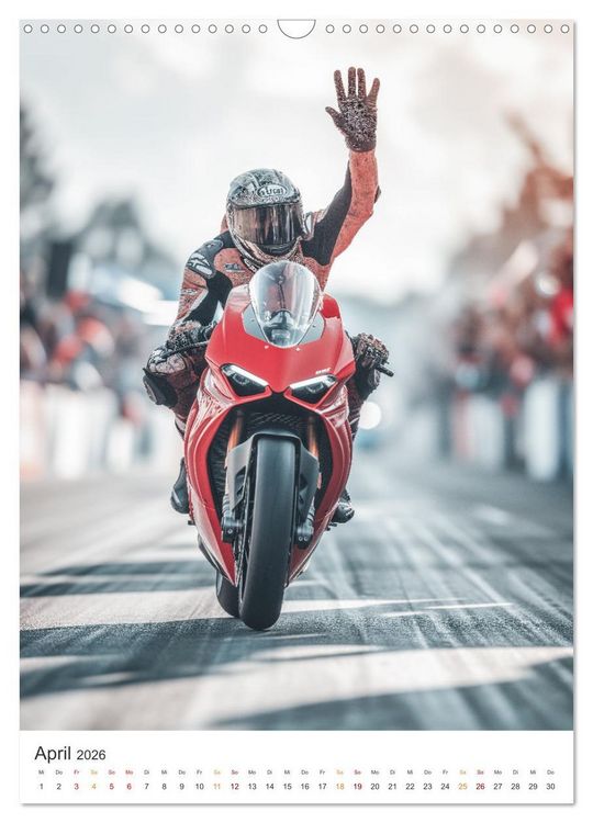 Produktbild: Motorradsport (Wandkalender 2026 DIN A3 hoch), CALVENDO Monatskalender