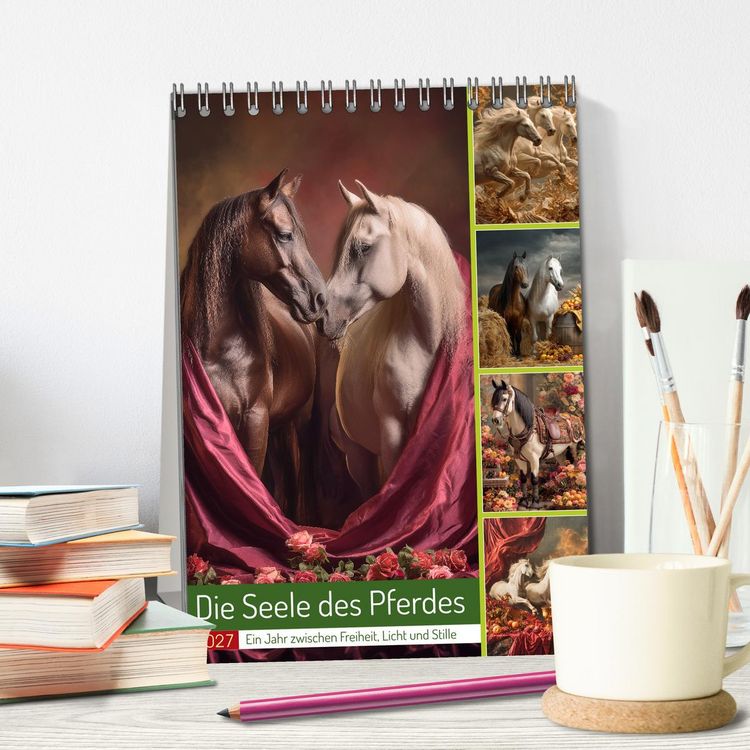 Produktbild: Edle Pferde (Tischkalender 2027 DIN A5 hoch), CALVENDO Monatskalender