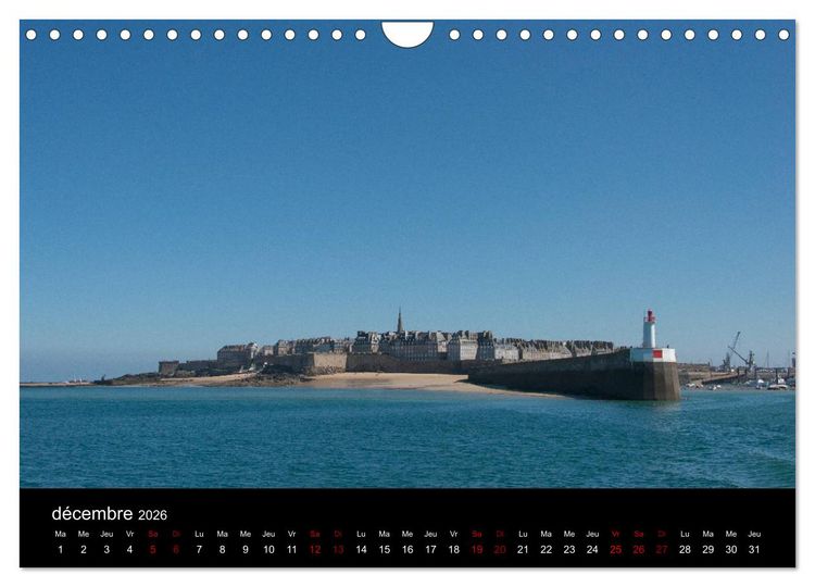 Produktbild: Saint-Malo au fil des mois (Calendrier mural 2026 DIN A4 vertical), CALVENDO calendrier mensuel