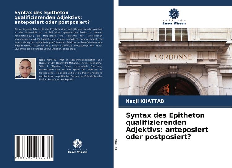 Produktbild: Syntax des Epitheton qualifizierenden Adjektivs: anteposiert oder postposiert?