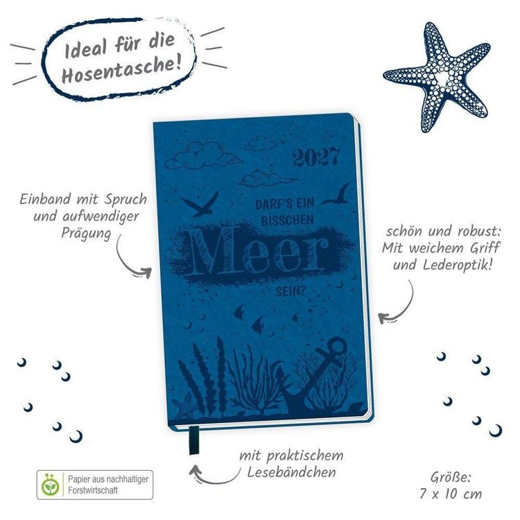 Produktbild: TR&Ouml;TSCH - Taschenkalender A7 Soft Touch Maritim 2027