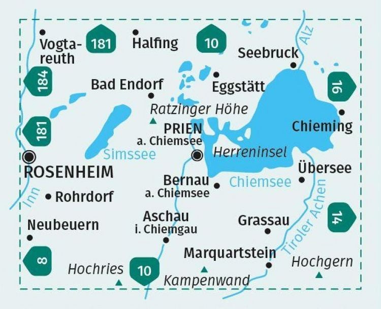 Produktbild: KOMPASS Wanderkarte 792 Chiemsee, Simssee 1:25.000