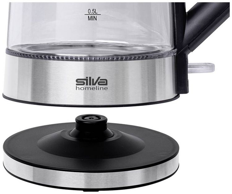 Produktbild: Silva Homeline KL-G 2007 Wasserkocher Silber, Schwarz Fassungsverm&ouml;gen: 1.7l