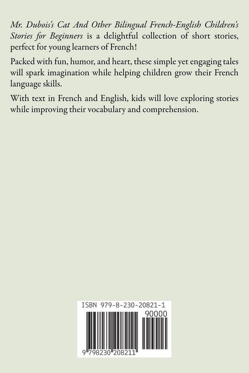 Produktbild: Mr. Dubois's Cat And Other Bilingual French-English Children's Stories for Beginners