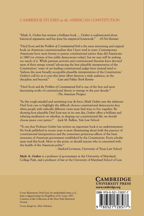 Produktbild: Dred Scott and the Problem of Constitutional Evil