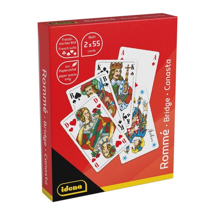 Produktbild: Idena Spielkarten Romm&eacute; Franz&ouml;sches Bild 2x 55 Blatt