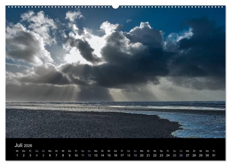 Produktbild: Wolken &uuml;ber D&auml;nemark (Wandkalender 2026 DIN A2 quer), CALVENDO Monatskalender