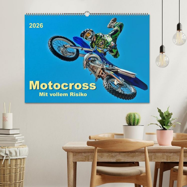 Produktbild: Motocross - mit vollem Risiko (Wandkalender 2026 DIN A2 quer), CALVENDO Monatskalender