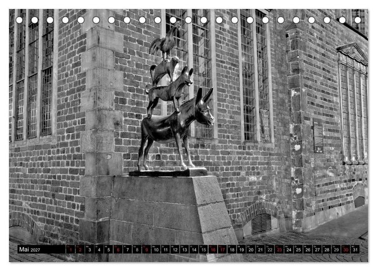 Produktbild: Historisches Bremen (Tischkalender 2027 DIN A5 quer), CALVENDO Monatskalender