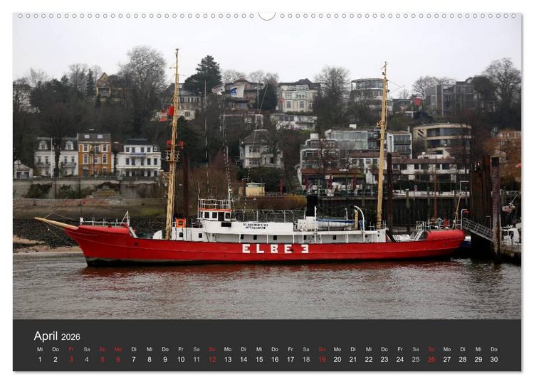 Produktbild: Hafen Hamburg 2026 (Wandkalender 2026 DIN A2 quer), CALVENDO Monatskalender