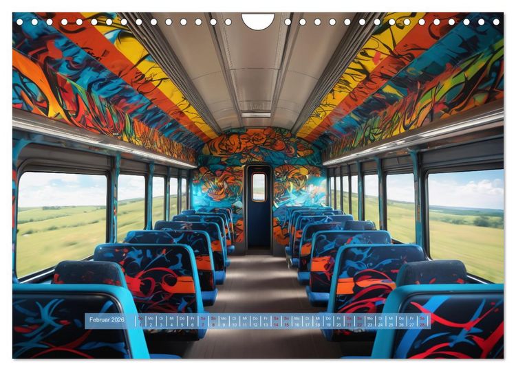Produktbild: Graffiti Train (Wandkalender 2026 DIN A4 quer), CALVENDO Monatskalender