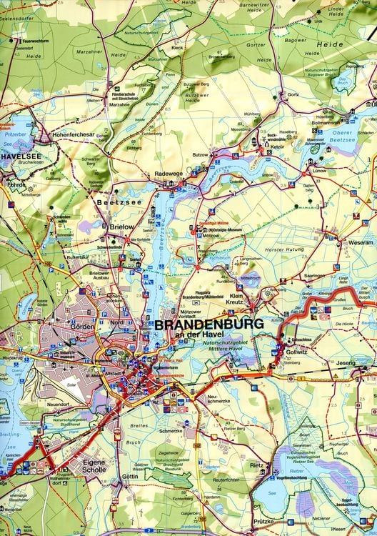 Produktbild: Fahrradkarte Havelland 1:75 000