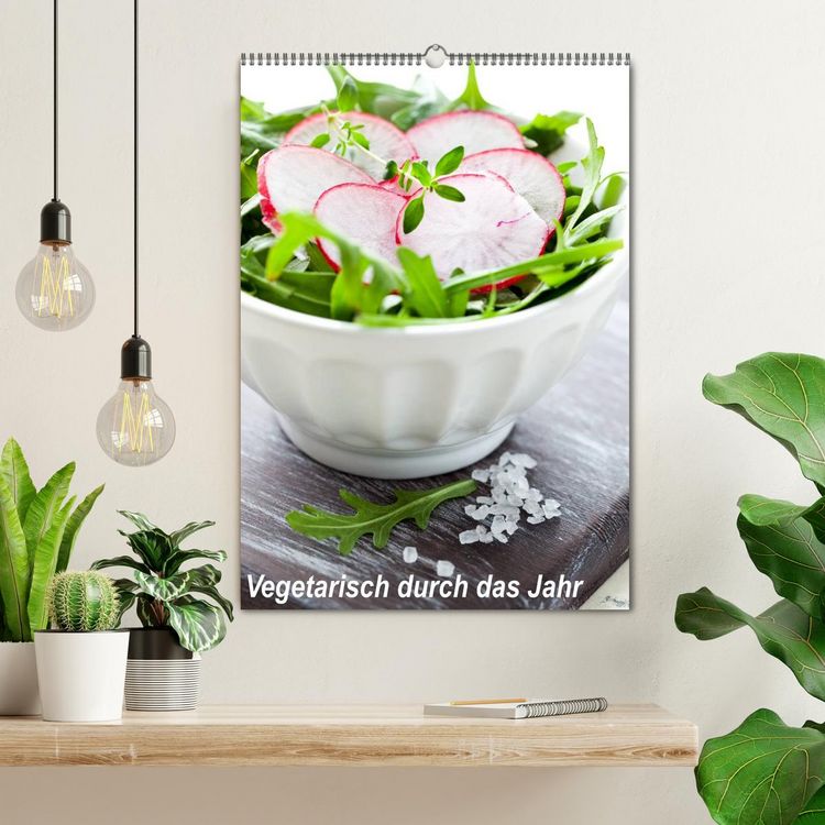 Produktbild: Vegetarisch durch das Jahr / Planer (Wandkalender 2026 DIN A2 hoch), CALVENDO Monatskalender