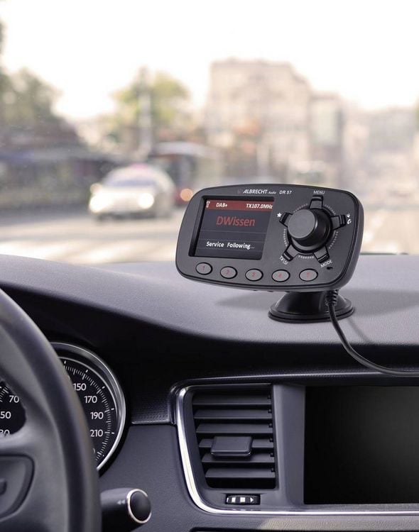 Produktbild: Albrecht DR57 DAB+ Empf&auml;nger Freisprechfunktion, Saugnapfhalterung