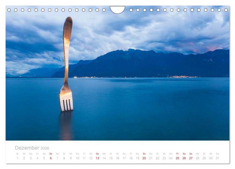 Produktbild: GENFER SEE Das Schweizer Ufer (Wandkalender 2026 DIN A4 quer), CALVENDO Monatskalender
