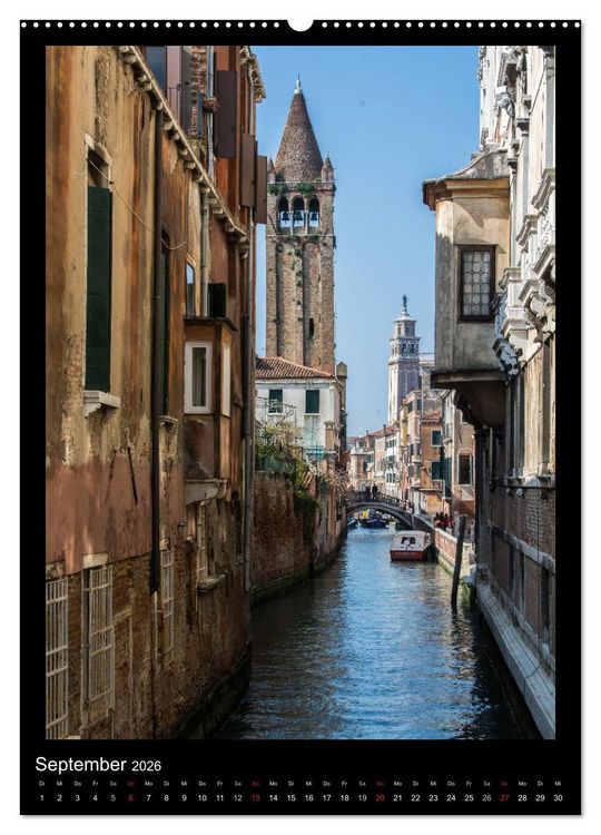 Produktbild: Venedig &ndash; La Romantica (hochwertiger Premium Wandkalender 2026 DIN A2 hoch), Kunstdruck in Hochglanz