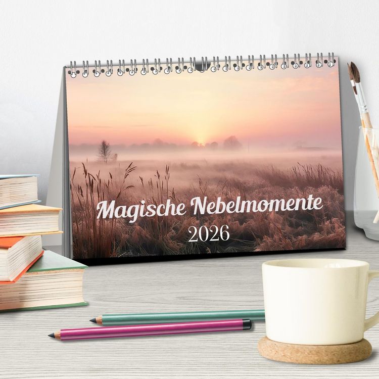 Produktbild: Magische Nebelmomente (Tischkalender 2026 DIN A5 quer), CALVENDO Monatskalender