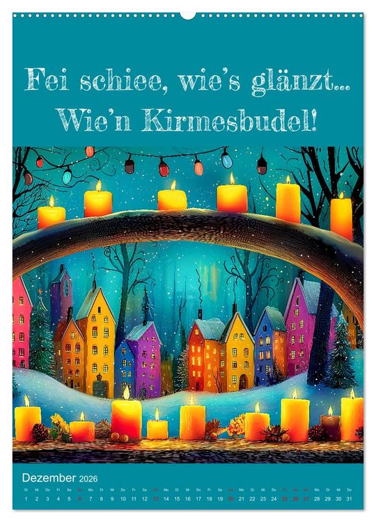 Produktbild: Erzgebirge mei Haamit - Mundart-Kalender mit s&auml;chsischem Humor (Wandkalender 2026 DIN A2 hoch), CALVENDO Monatskalender