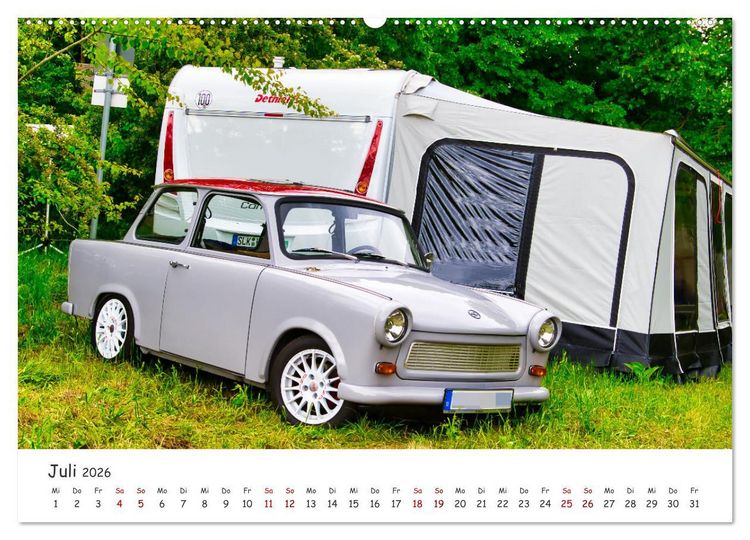 Produktbild: Trabi-Kult (hochwertiger Premium Wandkalender 2026 DIN A2 quer), Kunstdruck in Hochglanz