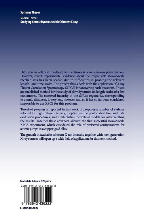 Produktbild: Studying Atomic Dynamics with Coherent X-rays