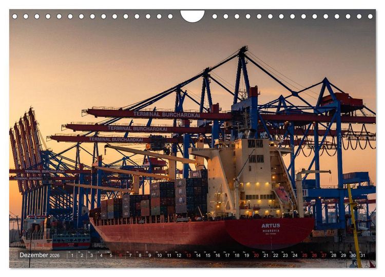Produktbild: Hamburg Hafen (Wandkalender 2026 DIN A4 quer), CALVENDO Monatskalender