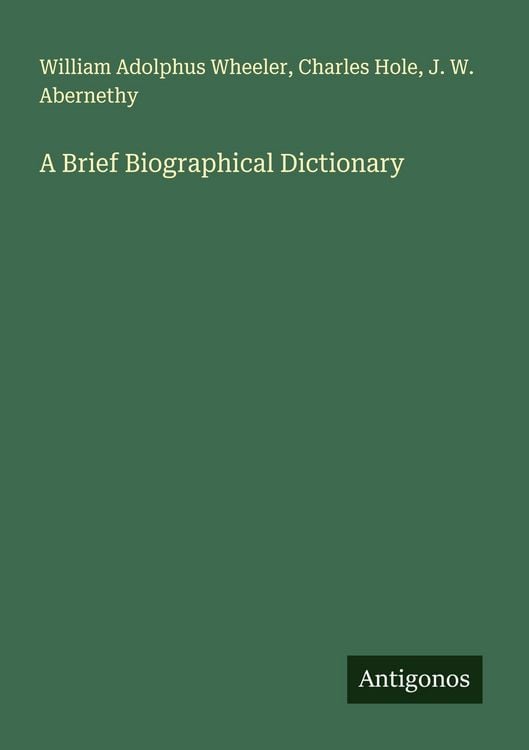 Produktbild: A Brief Biographical Dictionary
