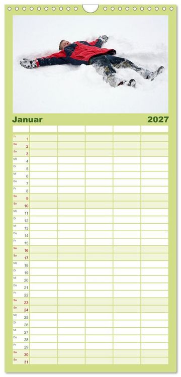 Produktbild: Familienplaner 2027 - Wir lieben die Natur! mit 5 Spalten (Wandkalender, 21 x 45 cm) CALVENDO