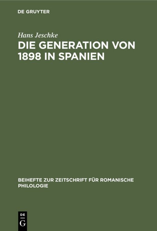 Produktbild: Die Generation von 1898 in Spanien