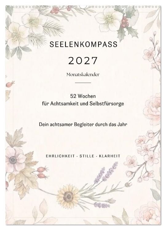 Produktbild: SEELENKOMPASS (Wandkalender 2027 DIN A2 hoch), CALVENDO Monatskalender