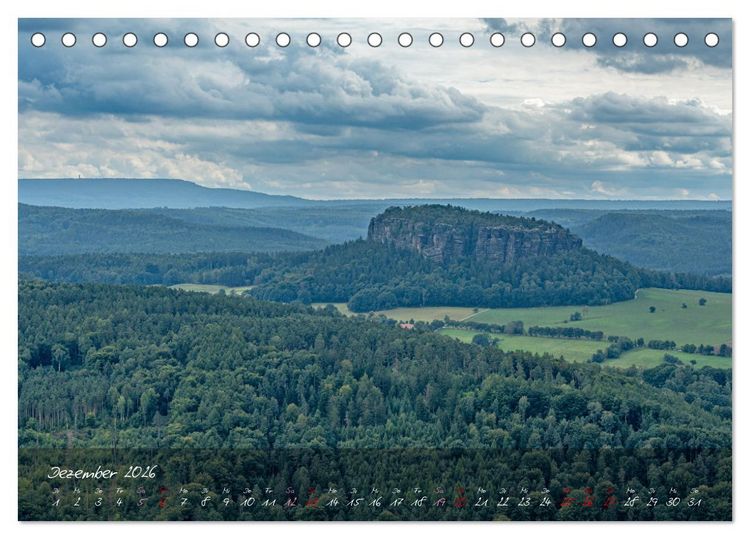 Produktbild: Landschaften der S&auml;chsischen Schweiz (Tischkalender 2026 DIN A5 quer), CALVENDO Monatskalender