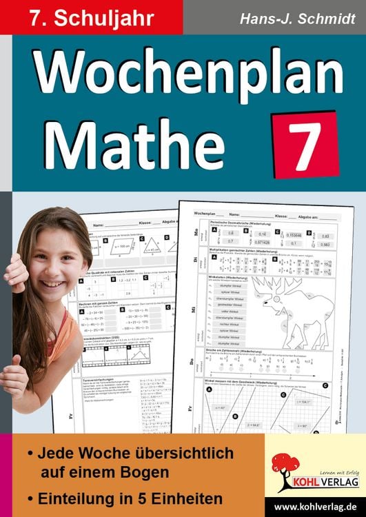 Produktbild: Wochenplan Mathe / Klasse 7