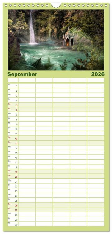 Produktbild: Familienplaner 2026 - Waldgeheimnisse mit 5 Spalten (Wandkalender, 21 x 45 cm) CALVENDO