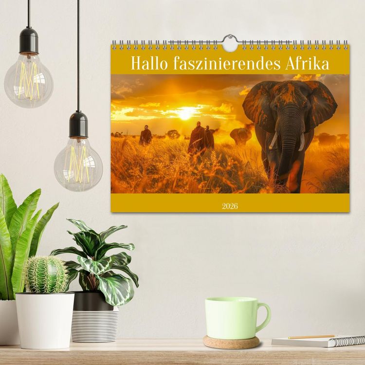 Produktbild: Hallo faszinierendes Afrika (Wandkalender 2026 DIN A4 quer), CALVENDO Monatskalender