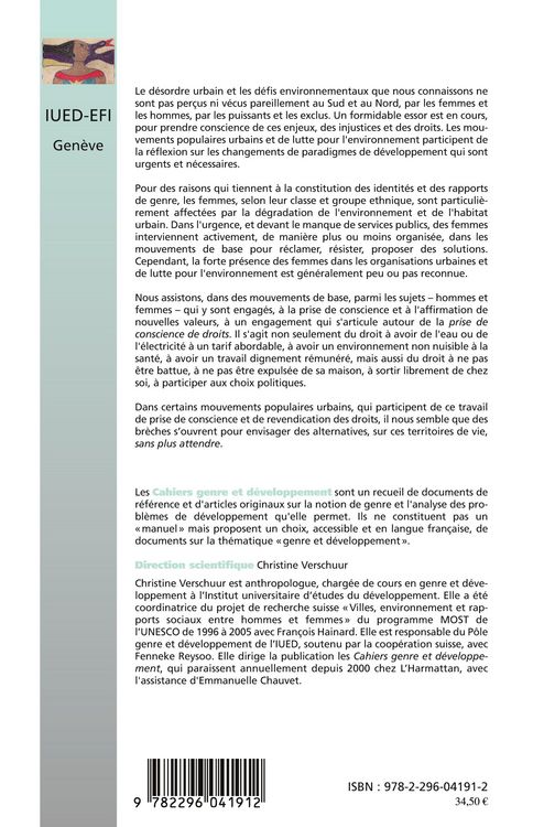 Produktbild: Genre, mouvements populaires urbains et environnement