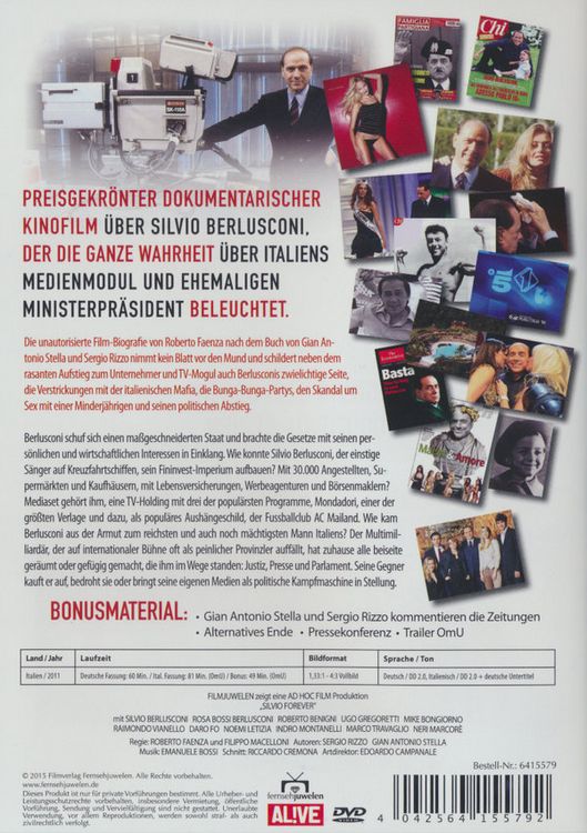 Produktbild: Silvio Berlusconi - Eine italienische Karriere (die unautorisierte Biografie) - Filmjuwelen