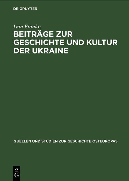 Produktbild: Beitr&auml;ge zur Geschichte und Kultur der Ukraine