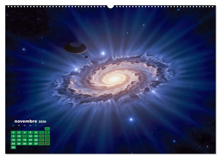 Produktbild: &Agrave; travers l'univers-L'incroyable voyage (Calendrier mural 2026 DIN A2 vertical), CALVENDO calendrier mensuel