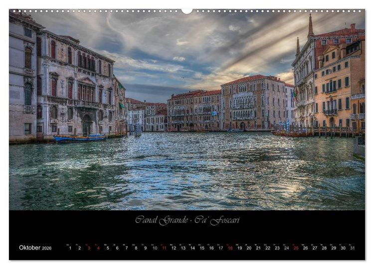 Produktbild: Venedig &ndash; La Serenissima (hochwertiger Premium Wandkalender 2026 DIN A2 quer), Kunstdruck in Hochglanz