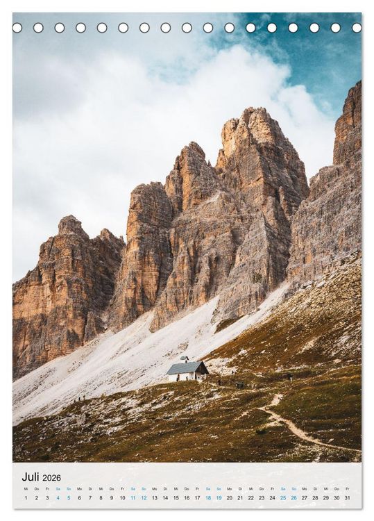 Produktbild: Wundersch&ouml;nes S&uuml;dtirol 2026 (Tischkalender 2026 DIN A5 hoch), CALVENDO Monatskalender