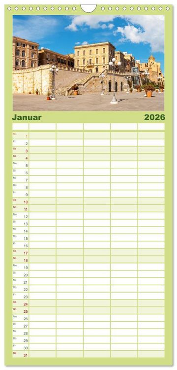 Produktbild: Familienplaner 2026 - Cagliari - Stadt mit besonderem Zauber mit 5 Spalten (Wandkalender, 21 x 45 cm) CALVENDO