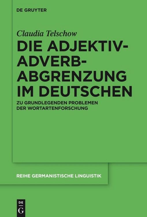 Produktbild: Die Adjektiv-Adverb-Abgrenzung im Deutschen