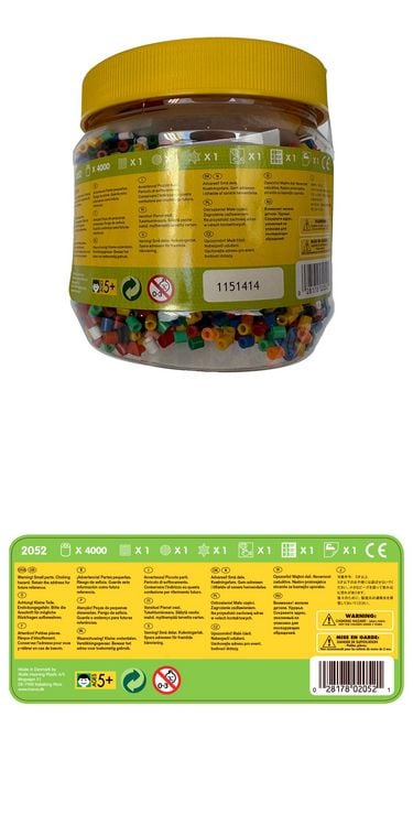 Produktbild: Hama&reg; B&uuml;gelperlen Midi - Dose gelb - 3 Stiftplatten, 4000 St&uuml;ck.