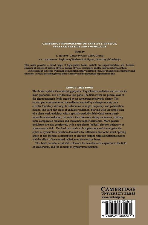 Produktbild: The Physics of Synchrotron Radiation