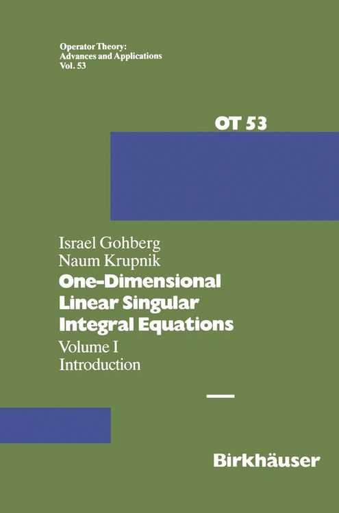 Produktbild: One-Dimensional Linear Singular Integral Equations